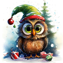 Load image into Gallery viewer, Christmas Owl 45X45CM(Canvas) Full AB Round Drill Diamond Painting
