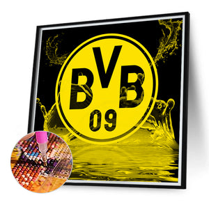 Borussia Dortmund Football Club Logo 40*40CM(Canvas) Full Round Drill Diamond Painting