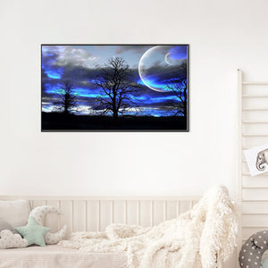 In The Forest Under The Moon 65X40CM(Canvas) Full AB Square Drill Diamond Painting