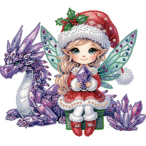 Elf Angel 30X30CM(Canvas) Partial Special Shaped Drill Diamond Painting