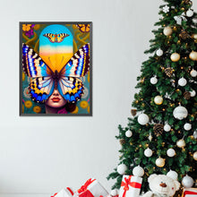 Load image into Gallery viewer, Butterfly Lady 30X40CM(Canvas) Full Round Drill Diamond Painting
