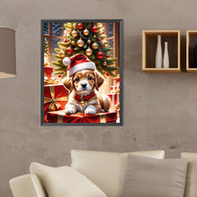 Load image into Gallery viewer, Christmas Puppy 30X40CM(Canvas) Full Round Drill Diamond Painting
