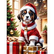 Load image into Gallery viewer, Christmas Puppy 30X40CM(Canvas) Full Round Drill Diamond Painting
