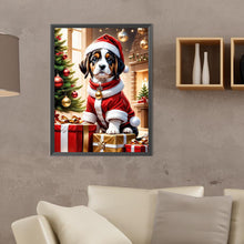 Load image into Gallery viewer, Christmas Puppy 30X40CM(Canvas) Full Round Drill Diamond Painting
