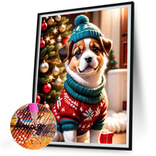 Load image into Gallery viewer, Christmas Puppy 30X40CM(Canvas) Full Round Drill Diamond Painting
