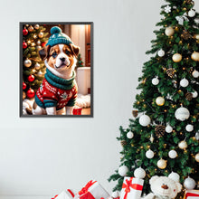 Load image into Gallery viewer, Christmas Puppy 30X40CM(Canvas) Full Round Drill Diamond Painting
