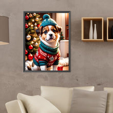 Load image into Gallery viewer, Christmas Puppy 30X40CM(Canvas) Full Round Drill Diamond Painting
