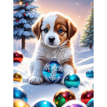 Load image into Gallery viewer, Christmas Puppy 30X40CM(Canvas) Full Round Drill Diamond Painting
