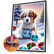 Load image into Gallery viewer, Christmas Puppy 30X40CM(Canvas) Full Round Drill Diamond Painting
