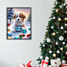 Load image into Gallery viewer, Christmas Puppy 30X40CM(Canvas) Full Round Drill Diamond Painting
