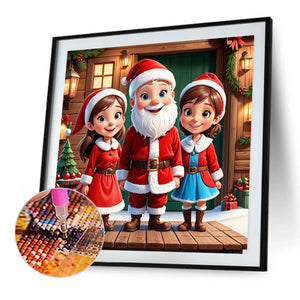 Christmas Photo 30X30CM(Canvas) Full Square Drill Diamond Painting