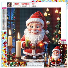 Load image into Gallery viewer, Santa Claus Holding Candle 30X30CM(Canvas) Full Square Drill Diamond Painting
