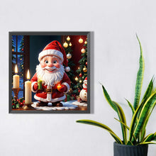 Load image into Gallery viewer, Santa Claus Holding Candle 30X30CM(Canvas) Full Square Drill Diamond Painting
