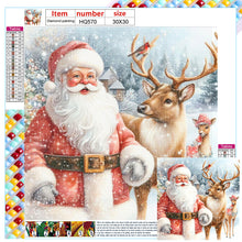 Load image into Gallery viewer, Santa Claus And Elk 30X30CM(Canvas) Full Square Drill Diamond Painting
