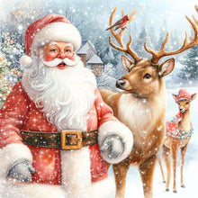 Load image into Gallery viewer, Santa Claus And Elk 30X30CM(Canvas) Full Square Drill Diamond Painting
