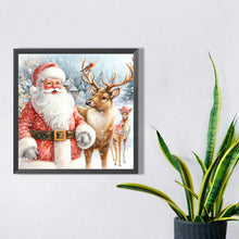 Load image into Gallery viewer, Santa Claus And Elk 30X30CM(Canvas) Full Square Drill Diamond Painting
