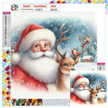 Load image into Gallery viewer, Santa Claus Watching Snow Scene 30X30CM(Canvas) Full Square Drill Diamond Painting
