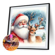 Load image into Gallery viewer, Santa Claus Watching Snow Scene 30X30CM(Canvas) Full Square Drill Diamond Painting
