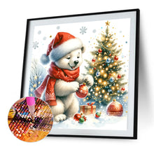 Load image into Gallery viewer, Winter White Bear And Christmas Tree 30X30CM(Canvas) Full Square Drill Diamond Painting
