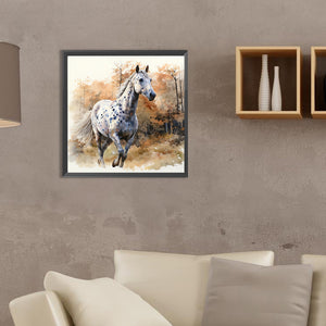 Horse 35X35CM(Canvas) Full Round Drill Diamond Painting