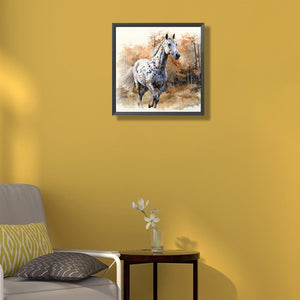 Horse 35X35CM(Canvas) Full Round Drill Diamond Painting