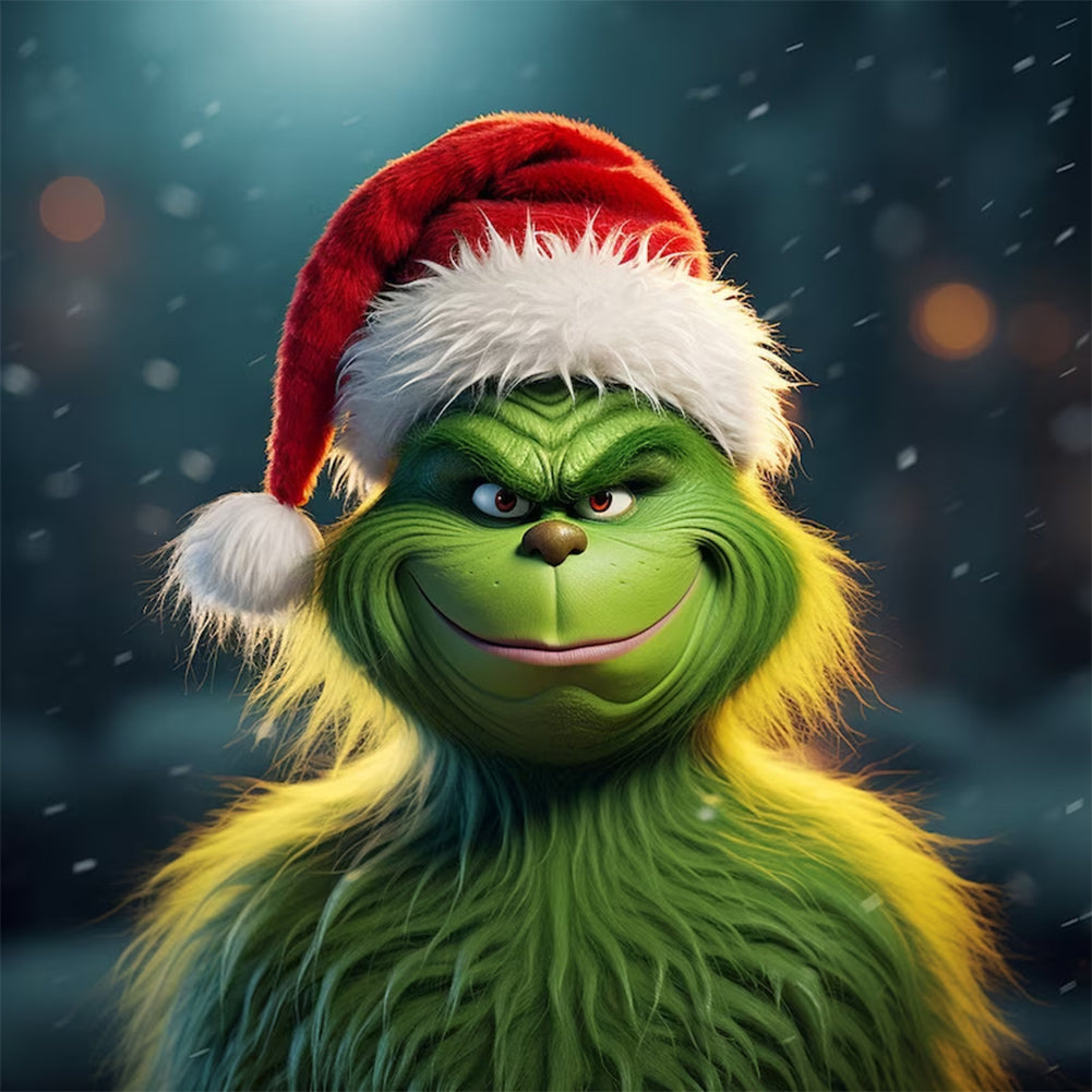 Grinch Christmas 35X35CM(Canvas) Full Round Drill Diamond Painting