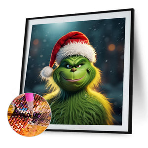 Grinch Christmas 35X35CM(Canvas) Full Round Drill Diamond Painting