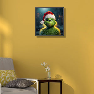 Grinch Christmas 35X35CM(Canvas) Full Round Drill Diamond Painting