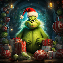 Load image into Gallery viewer, Grinch Christmas 35X35CM(Canvas) Full Round Drill Diamond Painting
