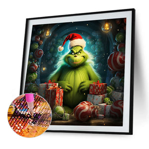 Grinch Christmas 35X35CM(Canvas) Full Round Drill Diamond Painting