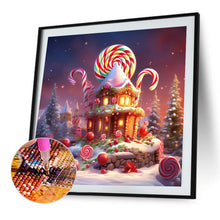 Load image into Gallery viewer, Christmas Candy House 35X35CM(Canvas) Full Round Drill Diamond Painting
