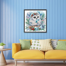 Load image into Gallery viewer, Winter Owl 30X30CM(Canvas) Partial Special Shaped Drill Diamond Painting
