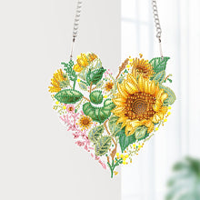 Load image into Gallery viewer, Love Sunflower Special Shaped Diamond Painting Hanging Wreath for Home Decor(#1)
