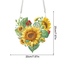 Load image into Gallery viewer, Love Sunflower Special Shaped Diamond Painting Hanging Wreath for Home Decor(#2)
