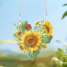 Load image into Gallery viewer, Love Sunflower Special Shaped Diamond Painting Hanging Wreath for Home Decor(#2)
