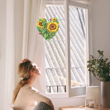 Load image into Gallery viewer, Love Sunflower Special Shaped Diamond Painting Hanging Wreath for Home Decor(#3)
