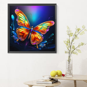 Colorful Butterfly¡¤Darkness 30X30CM(Canvas) Full Round Drill Diamond Painting