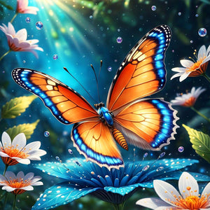 Butterfly¡¤Jungle 30X30CM(Canvas) Full Round Drill Diamond Painting