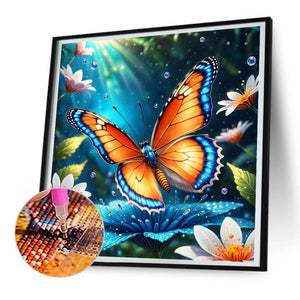 Butterfly¡¤Jungle 30X30CM(Canvas) Full Round Drill Diamond Painting