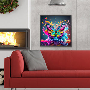 Colorful Butterfly¡¤Watercolor 30X30CM(Canvas) Full Round Drill Diamond Painting