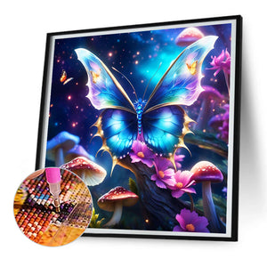 Butterfly¡¤Mushroom 30X30CM(Canvas) Full Round Drill Diamond Painting