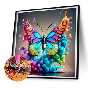 Colorful Butterfly¡¤Colorful Mist 30X30CM(Canvas) Full Round Drill Diamond Painting