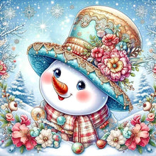 Load image into Gallery viewer, Decorated Snowman Sleigh 30*30CM(Canvas) Full Round Drill Diamond Painting
