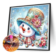 Load image into Gallery viewer, Decorated Snowman Sleigh 30*30CM(Canvas) Full Round Drill Diamond Painting
