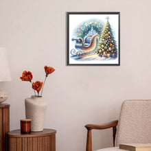 Load image into Gallery viewer, Christmas Tree Sleigh 30*30CM(Canvas) Full Round Drill Diamond Painting
