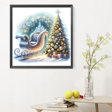 Load image into Gallery viewer, Christmas Tree Sleigh 30*30CM(Canvas) Full Round Drill Diamond Painting
