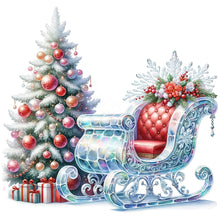 Load image into Gallery viewer, Sleigh Christmas Tree 30*30CM(Canvas) Full Round Drill Diamond Painting
