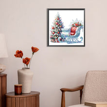 Load image into Gallery viewer, Sleigh Christmas Tree 30*30CM(Canvas) Full Round Drill Diamond Painting
