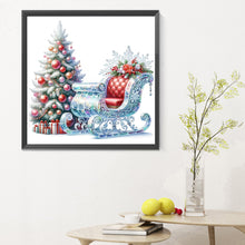 Load image into Gallery viewer, Sleigh Christmas Tree 30*30CM(Canvas) Full Round Drill Diamond Painting
