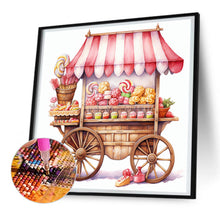 Load image into Gallery viewer, Pink Dessert Shop Trolley 30X30CM(Canvas) Full Round Drill Diamond Painting
